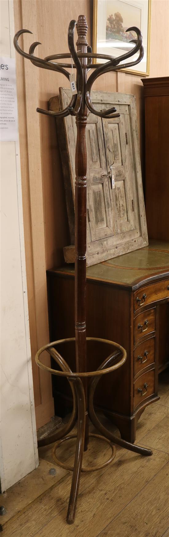 A bentwood hall stand Width of base 87cm